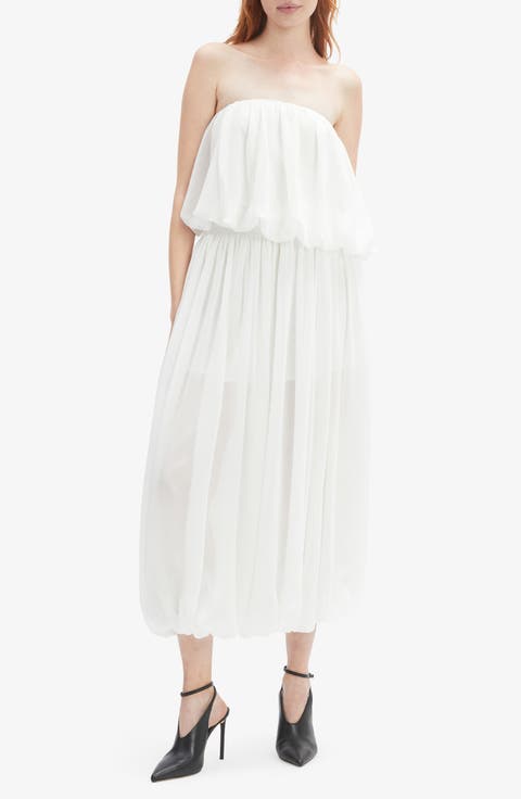 Lissett Soft Georgette Strapless Balloon Top