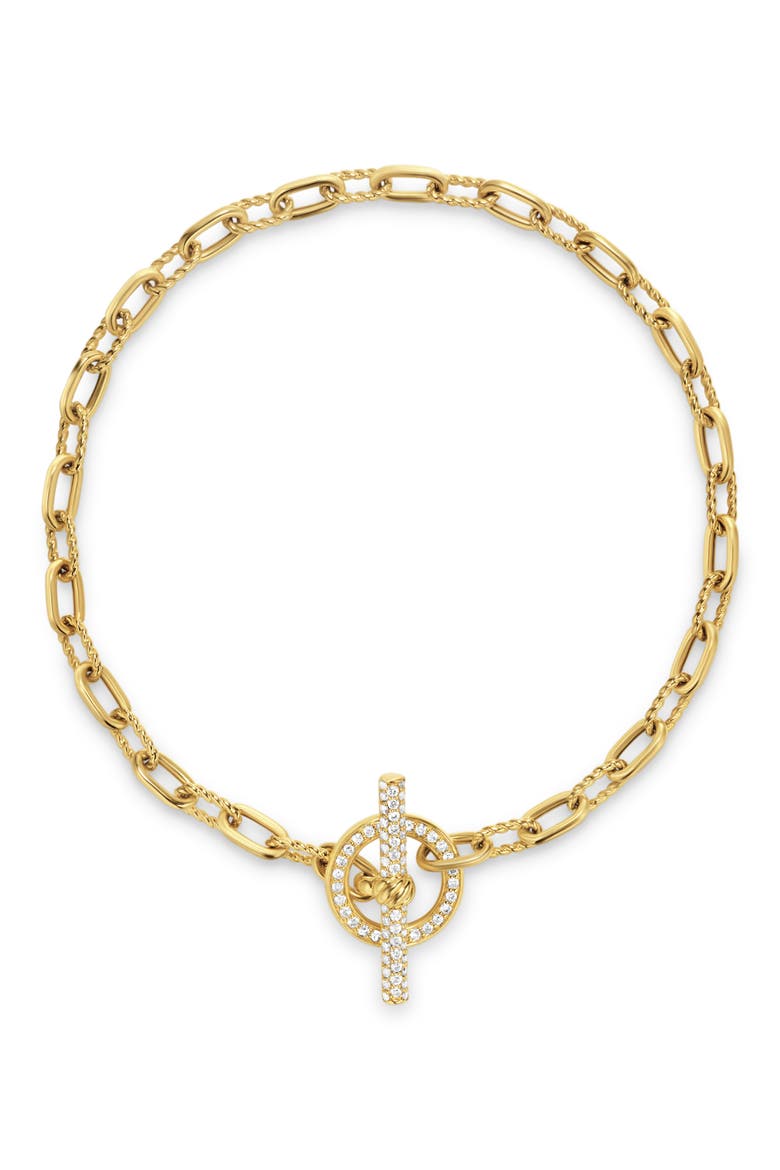Madison® Pavé Toggle Chain Bracelet in 18K Yellow Gold with Diamonds, 3mm, Alternate, color, 18K GOLD