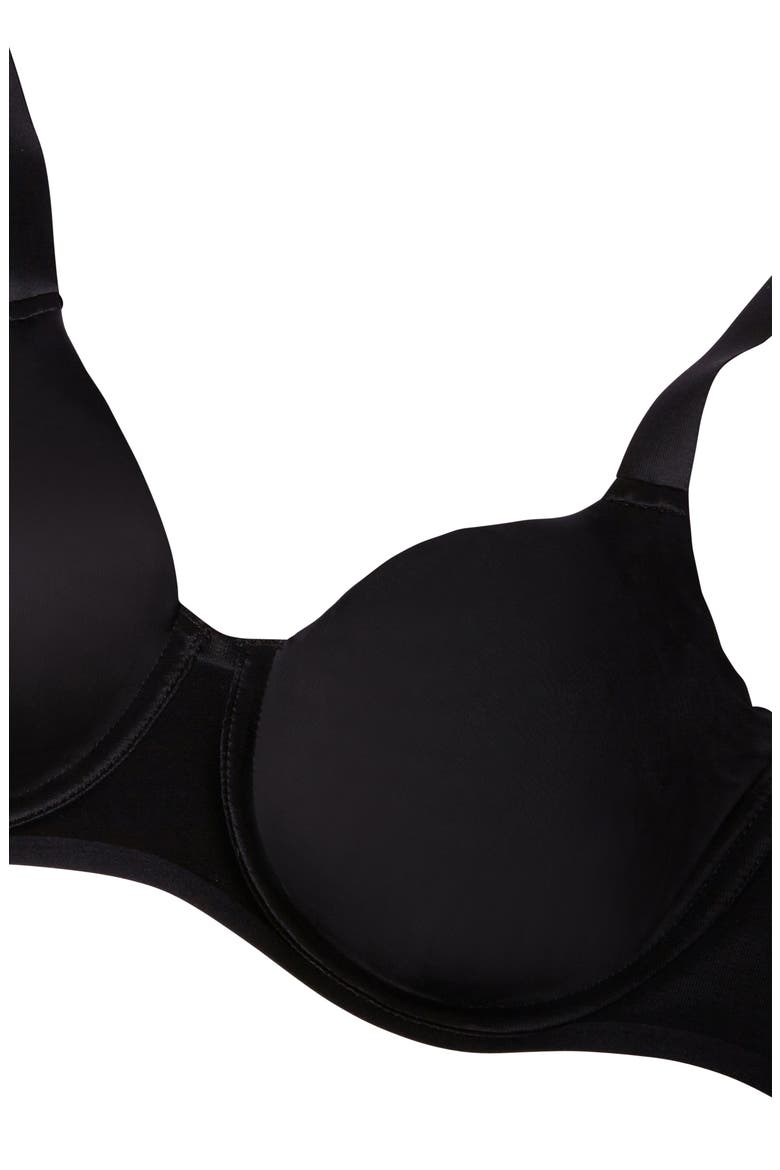 Sheer Touch Underwire T-Shirt Bra, Alternate, color, BLACK