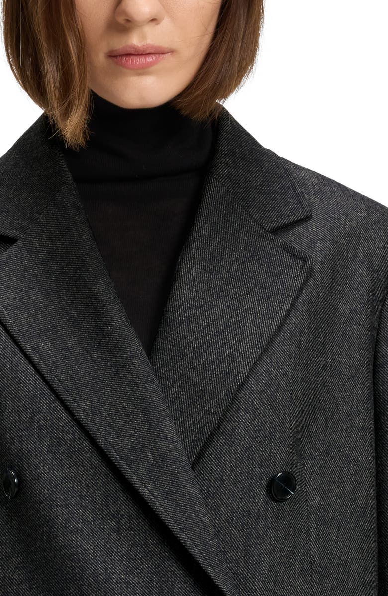 BOSS Orange Jafleni Crop Stretch Flannel Jacket, Alternate, color, Dark Blue