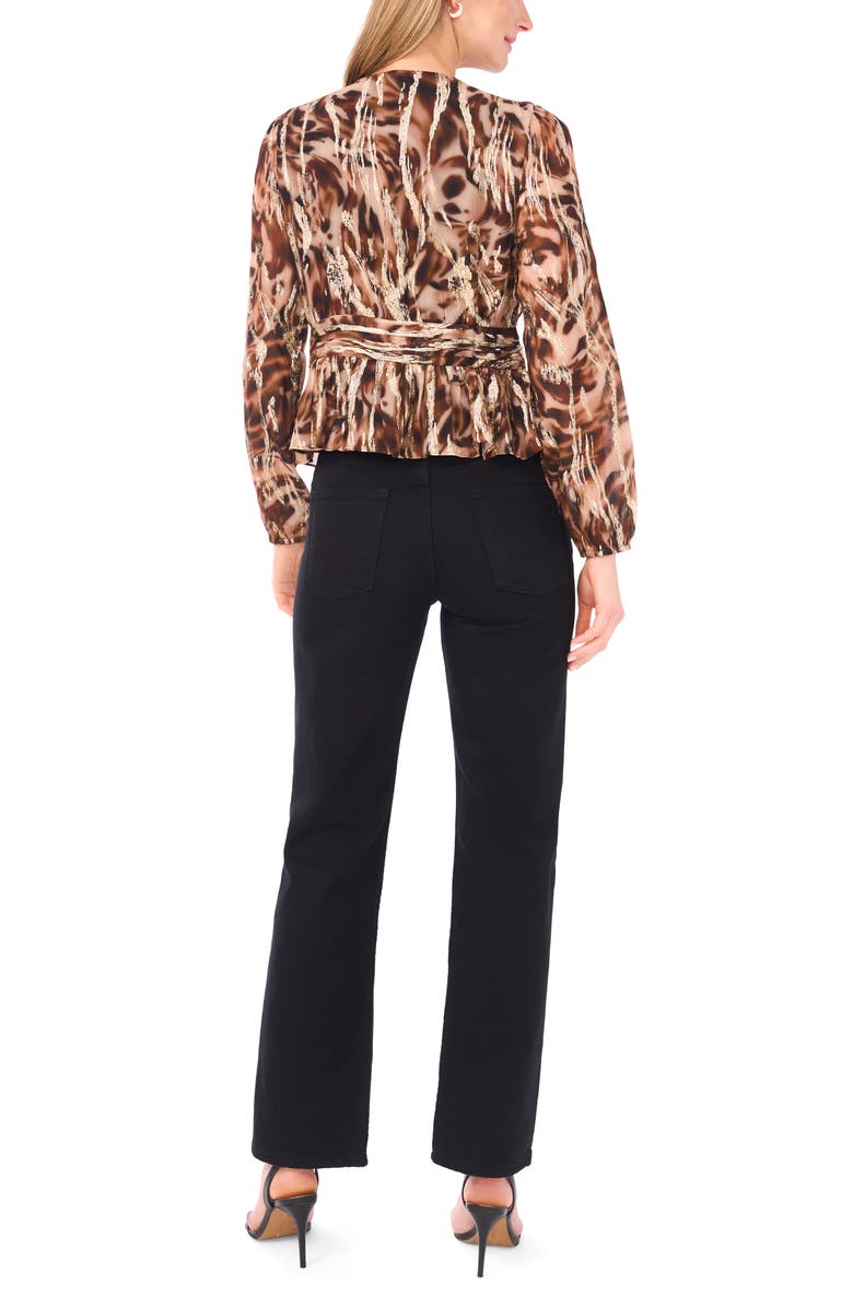 Parker Long Sleeve Waist Cinch Top, Alternate, color, Cashew