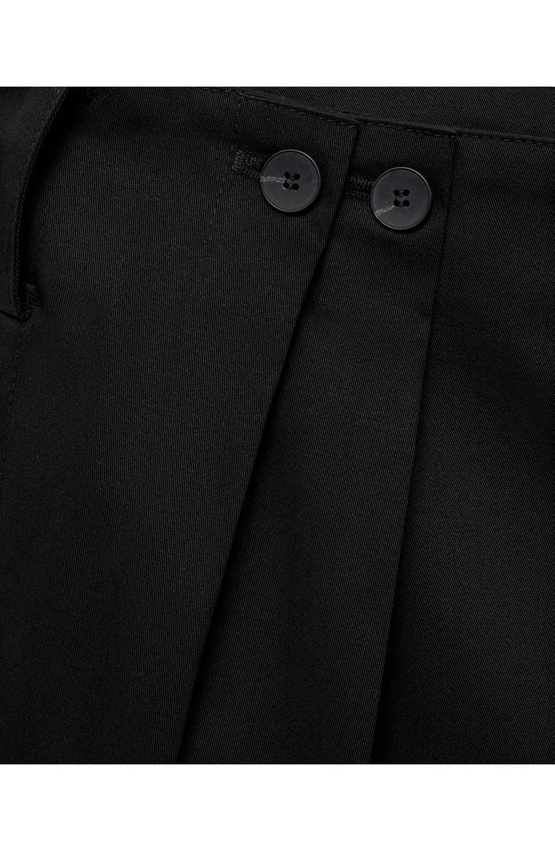 MANGO Straight Leg Cotton Pants, Alternate, color, Black