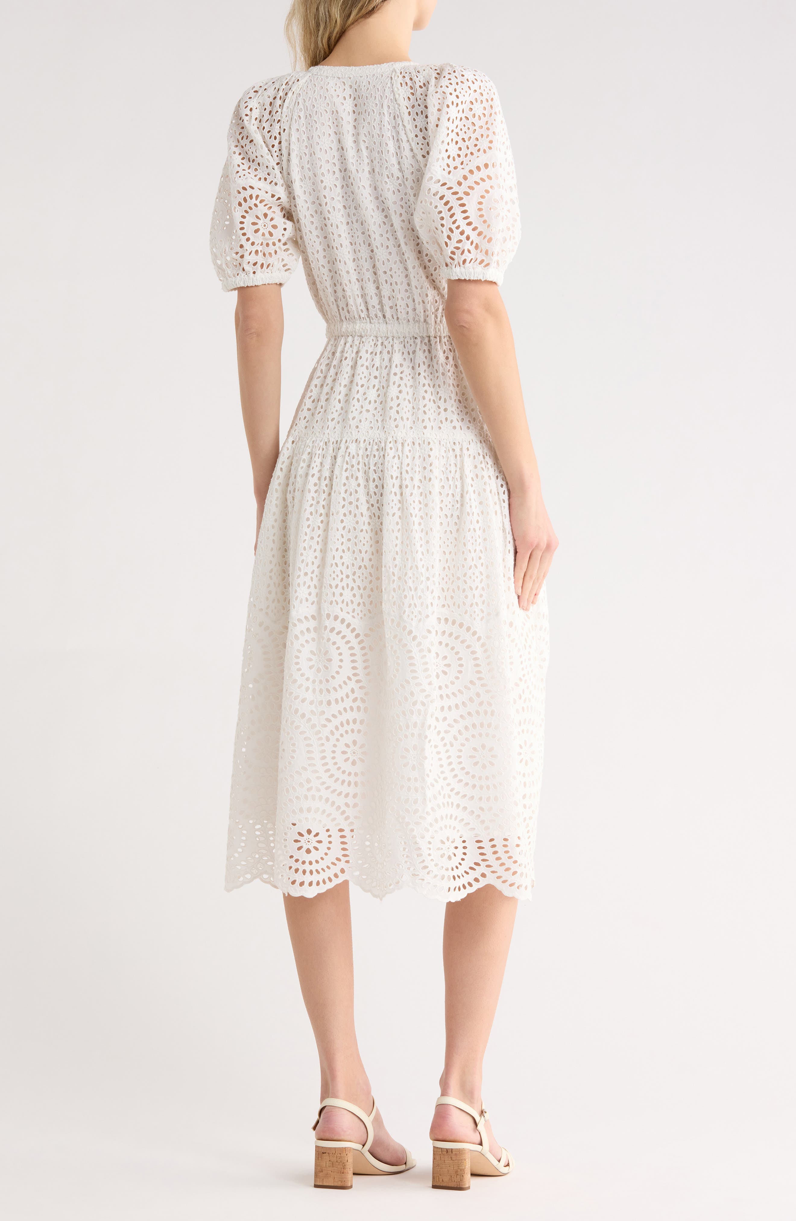 Annetta Puff Sleeve Midi Dress - image 2