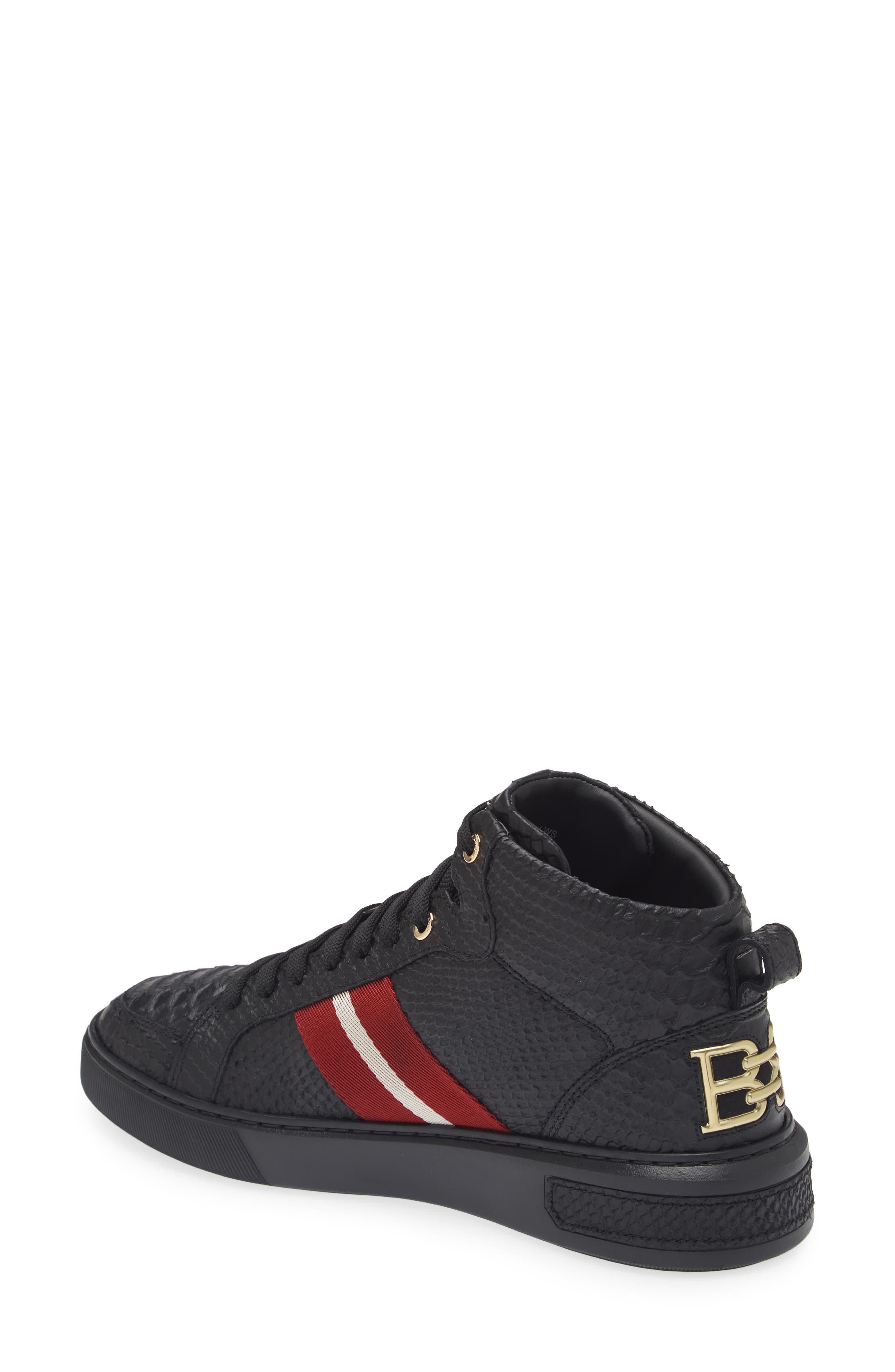 Bally Meson Snakeskin Embossed High Top Sneaker, Alternate, color, 