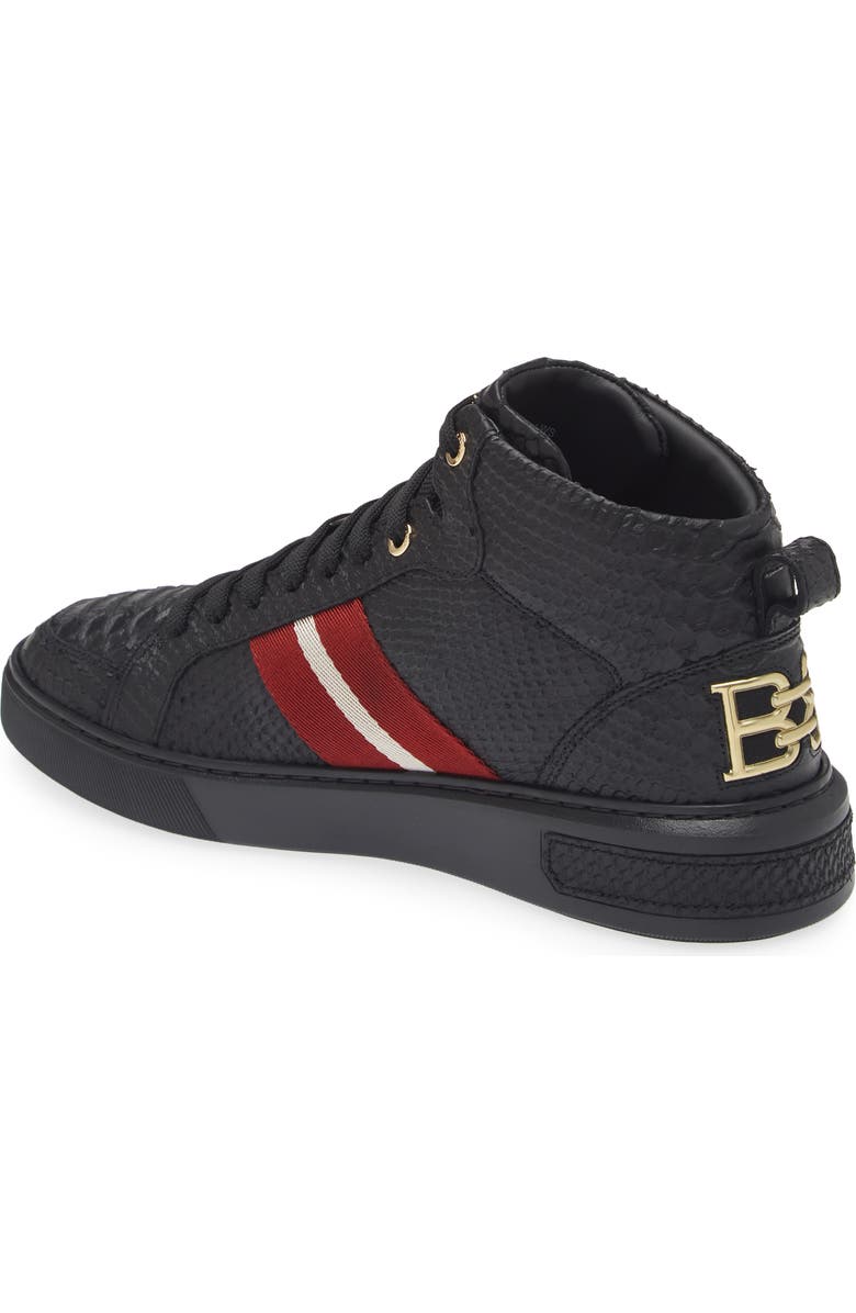 Bally Meson Snakeskin Embossed High Top Sneaker, Alternate, color,