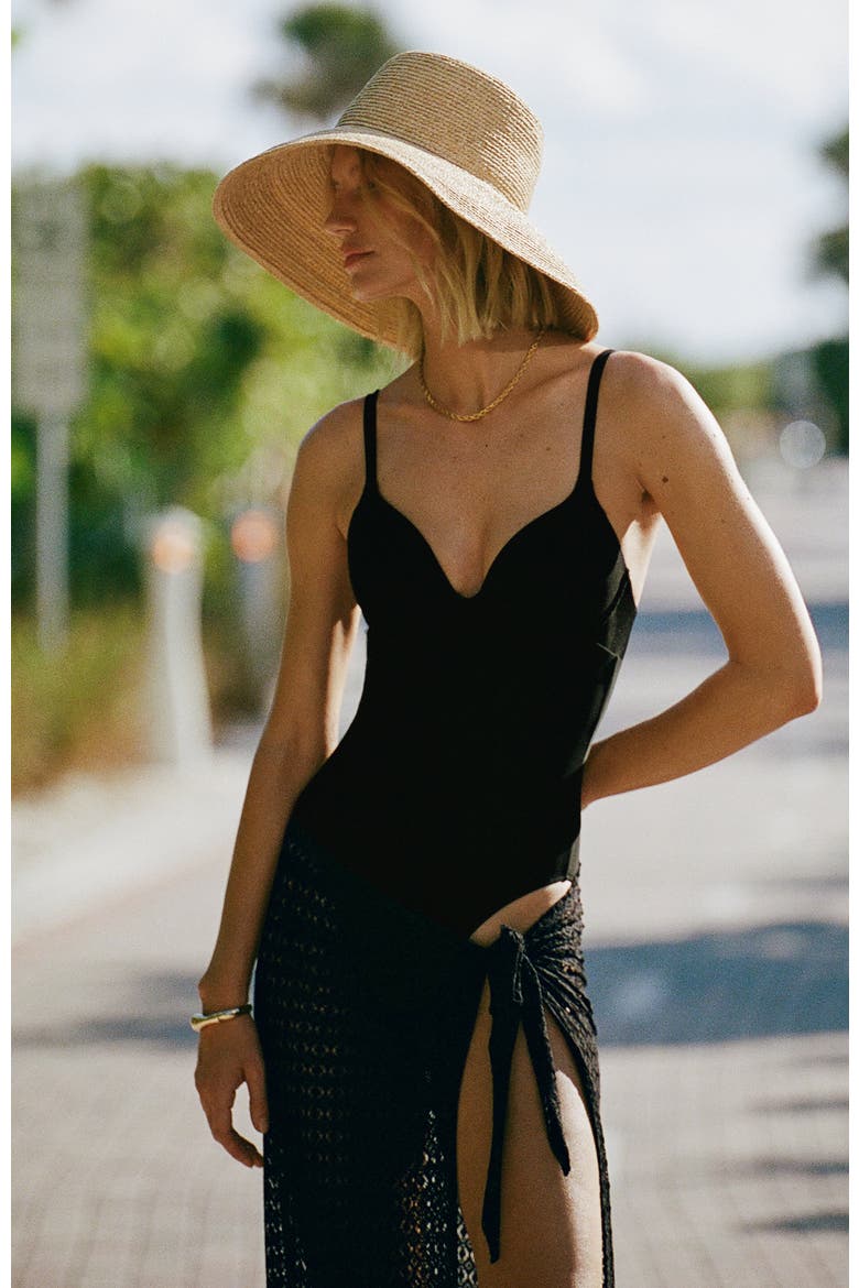 Maxi Sarong Skirt, Alternate, color, Black