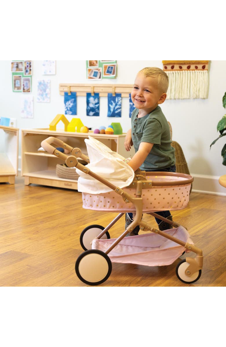 Battat Double Baby Doll Carriage, Alternate, color, Pink