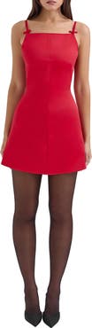 HOUSE OF CB Dainty Square Neck A-Line Minidress