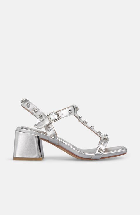 Metallic Sandal Rhinestones