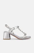 Alma en Pena Metallic Sandal Rhinestones