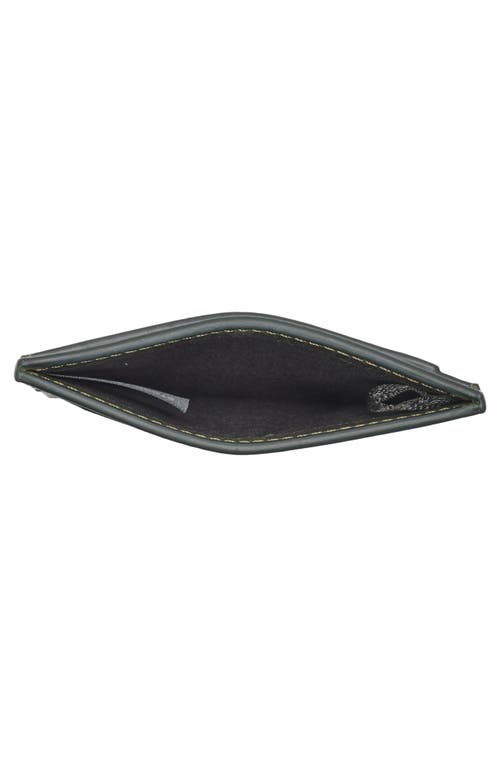 Johnston & Murphy Waxy Leather Card Case In Green