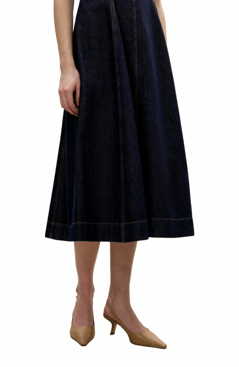 Rebecca Taylor Gabrielle Denim Dress, Alternate, color, Deep Sea Wash