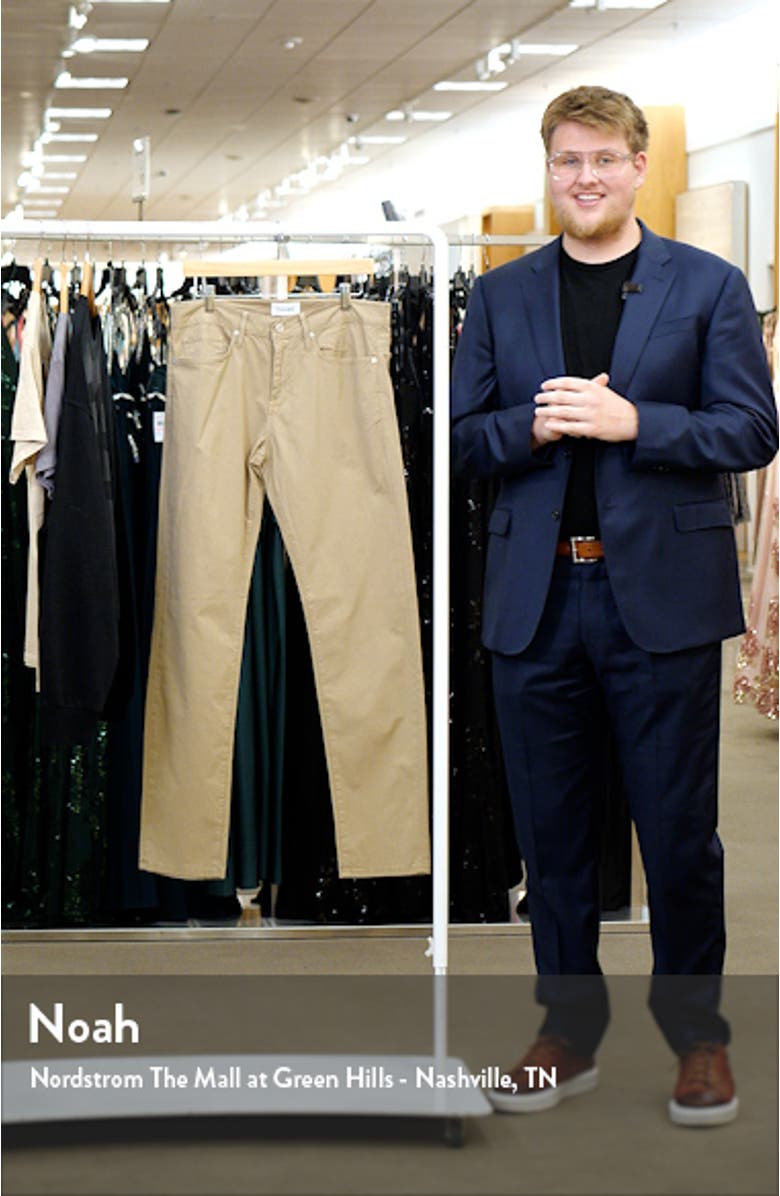 L'Homme Slim Fit Ripstop Stretch Cotton Pants, sales video thumbnail