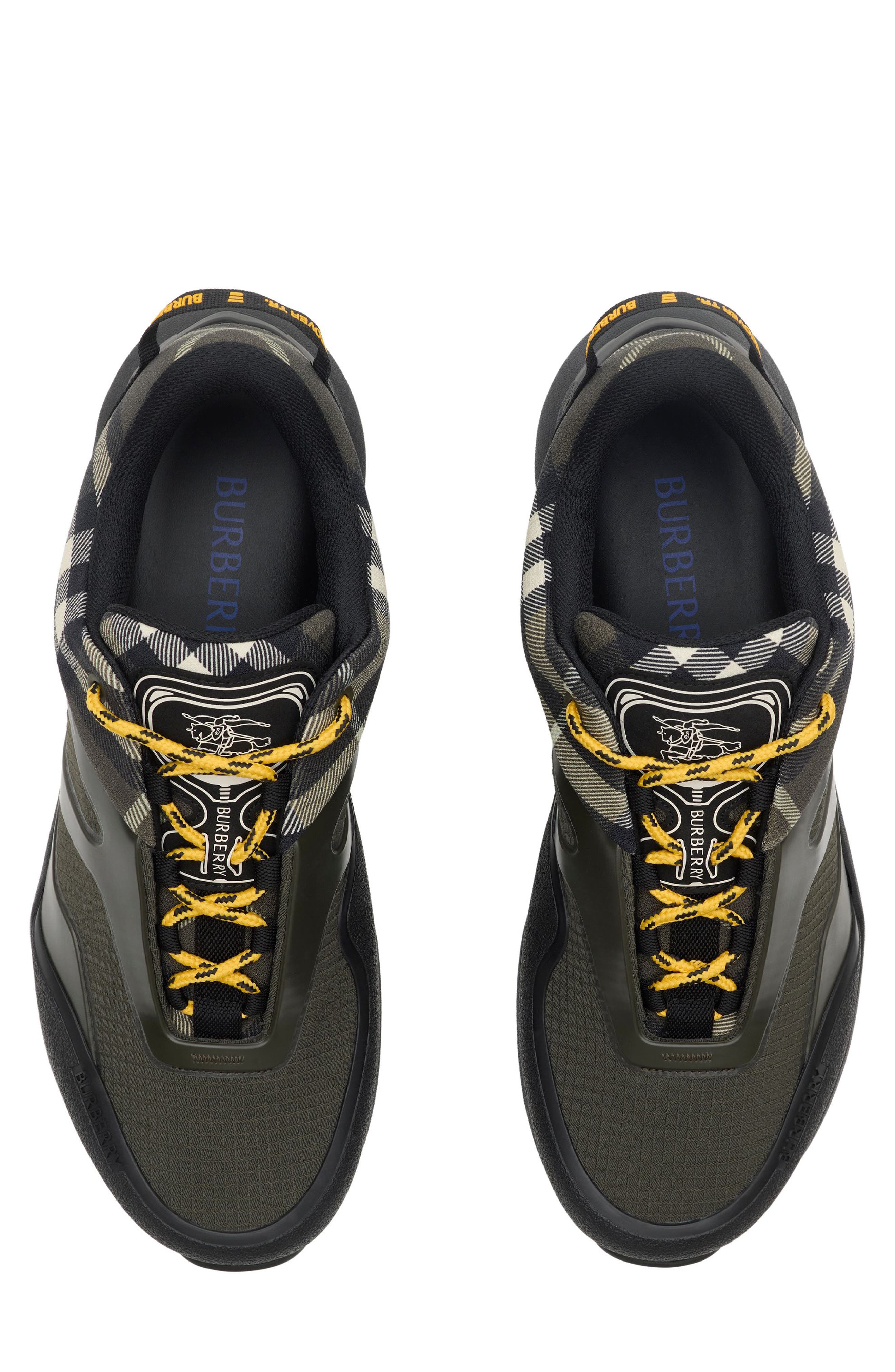 Burberry Check & Mesh Discover Sneaker, Alternate, color, Thicket/ Thicket Ip C