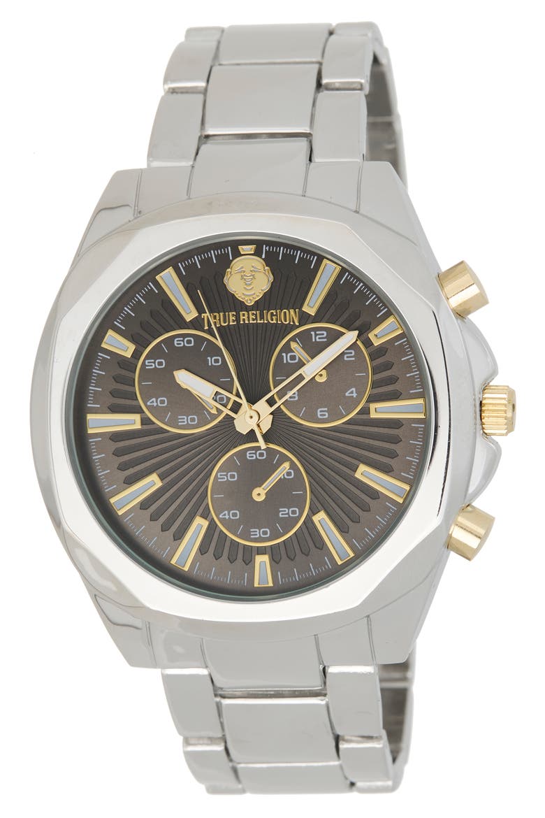 Chronograph Bracelet Watch, 44mm, Main, color, SILVER