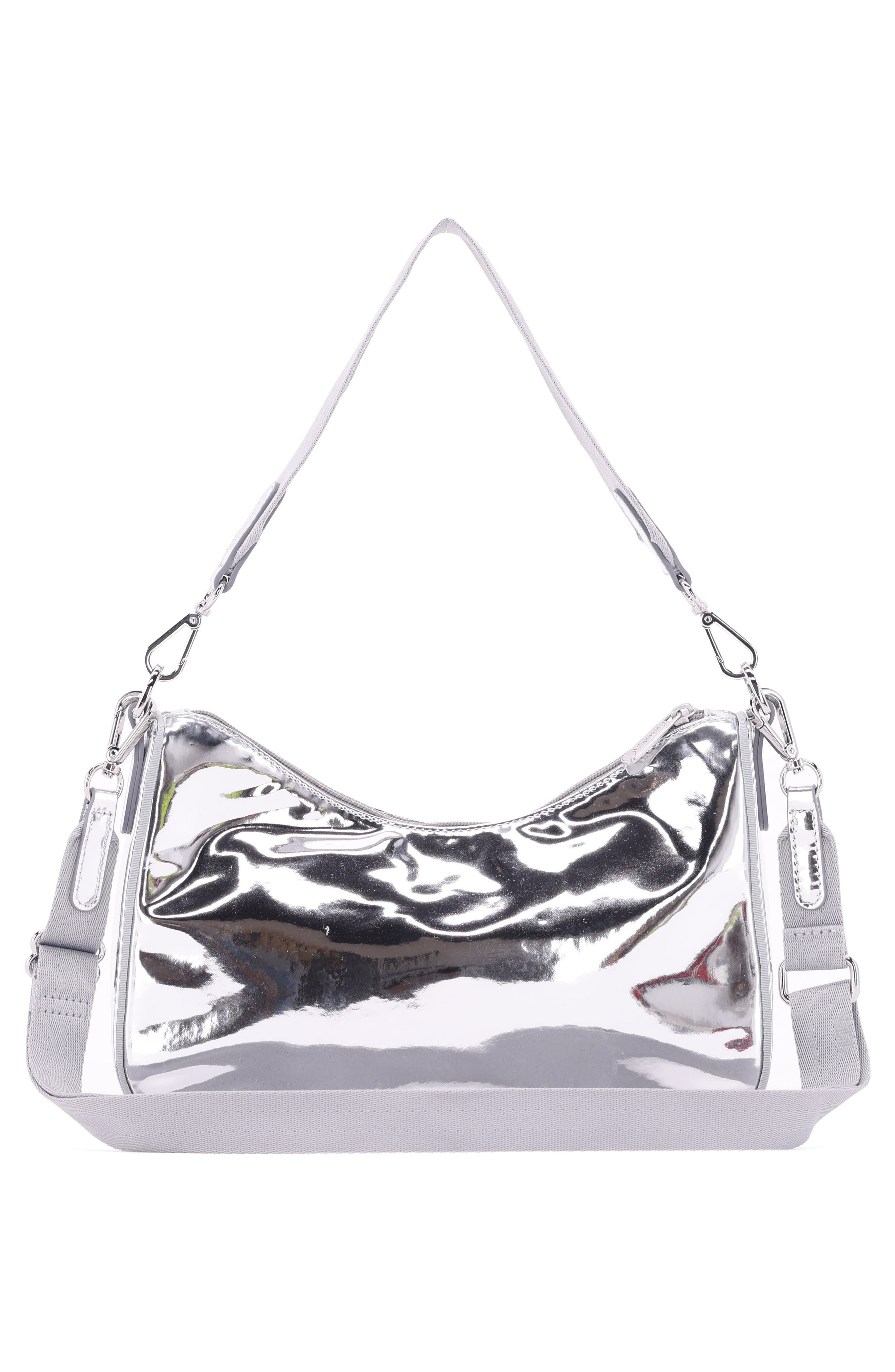 LeSportsac Small Convertible Shoulder Bag, Alternate, color, Silver Specchio