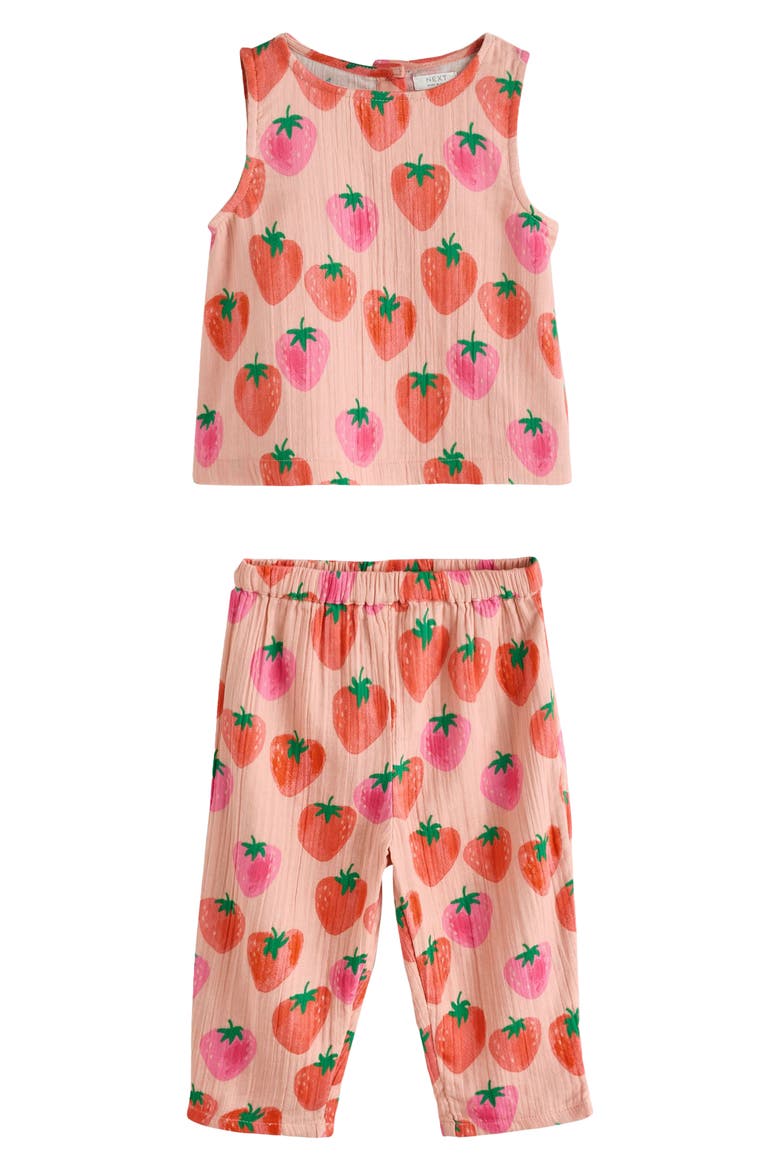 Kids' Strawberry Tank & Pants Set, Main, color, PINK