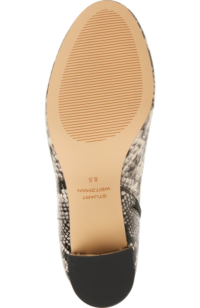 Stuart Weitzman Wynn Snakeskin Print Bootie, Alternate, color, Natural