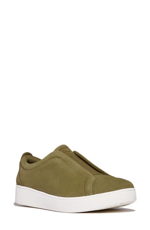 Fitflop Rally Slip-on Sneaker In Khaki Green Mix