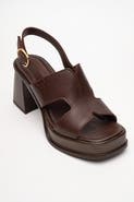 Forever & Always Shoes Zennia Leather Platform Sandal