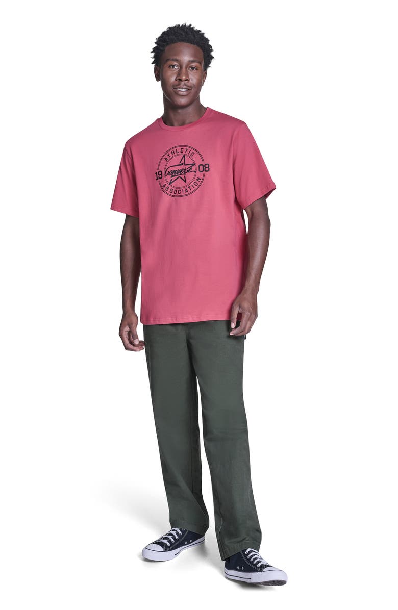 Converse Star Script Tee, Main, color, Rose Cherry