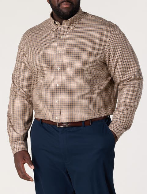 Big & Tall  Non-Iron Fall Plaid Sport Shirt