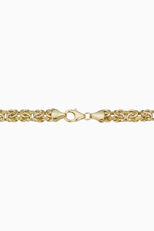 Oradina 10k Gold Classic Byzantine Bracelet In Yellow Gold