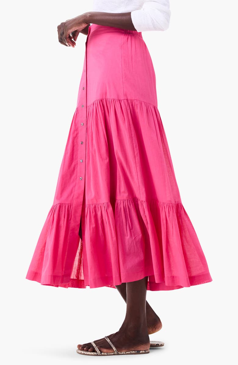 NIC+ZOE Cotton Tiered Skirt, Alternate, color, Wild Pink