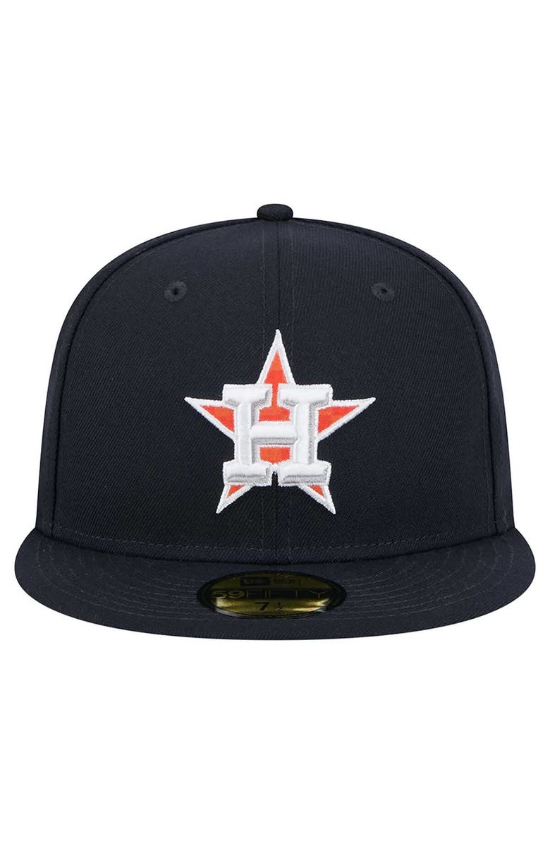 New Era Men's New Era Navy Houston Astros Checkered Undervisor 59FIFTY Fitted Hat, Alternate, color, 