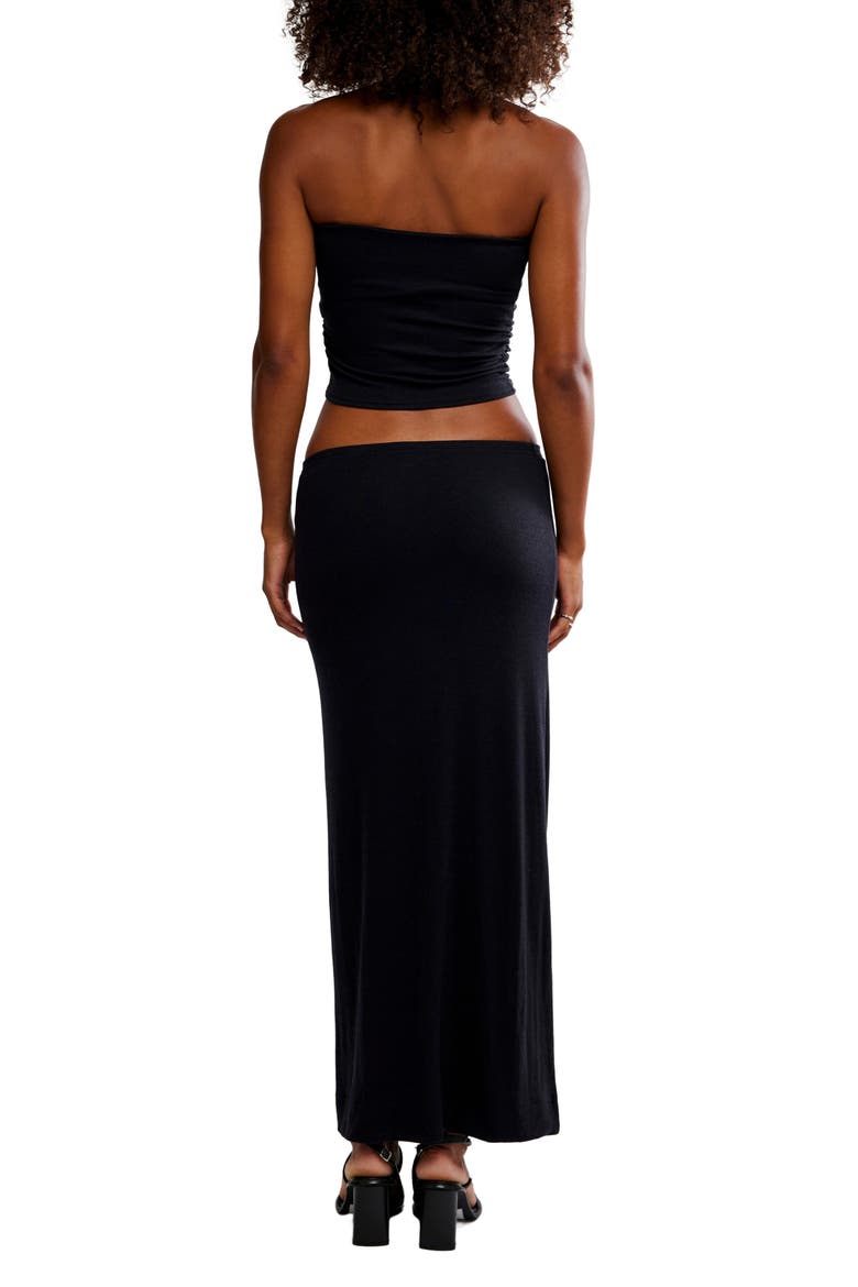 Good Feels Tube Top & Maxi Skirt Set, Alternate, color, BLACK