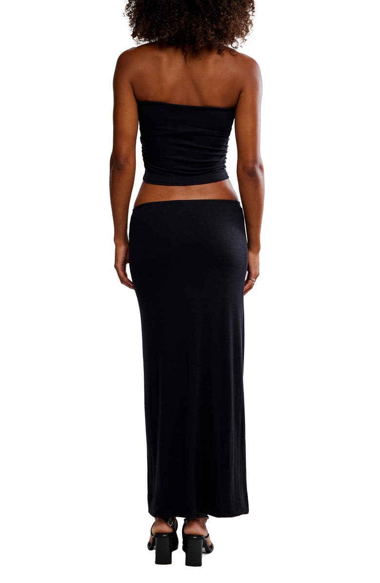 Free People Good Feels Tube Top & Maxi Skirt Set, Alternate, color, Black