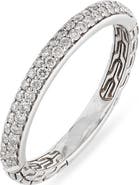 John Hardy JH Essentials Silver Diamond Pavé (0.36ct) 2.5mm Band Ring