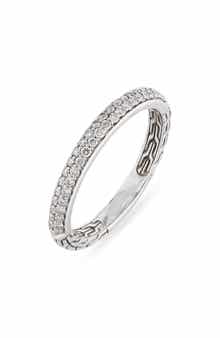 John Hardy JH Essentials Silver Diamond Pavé (0.36ct) 2.5mm Band Ring