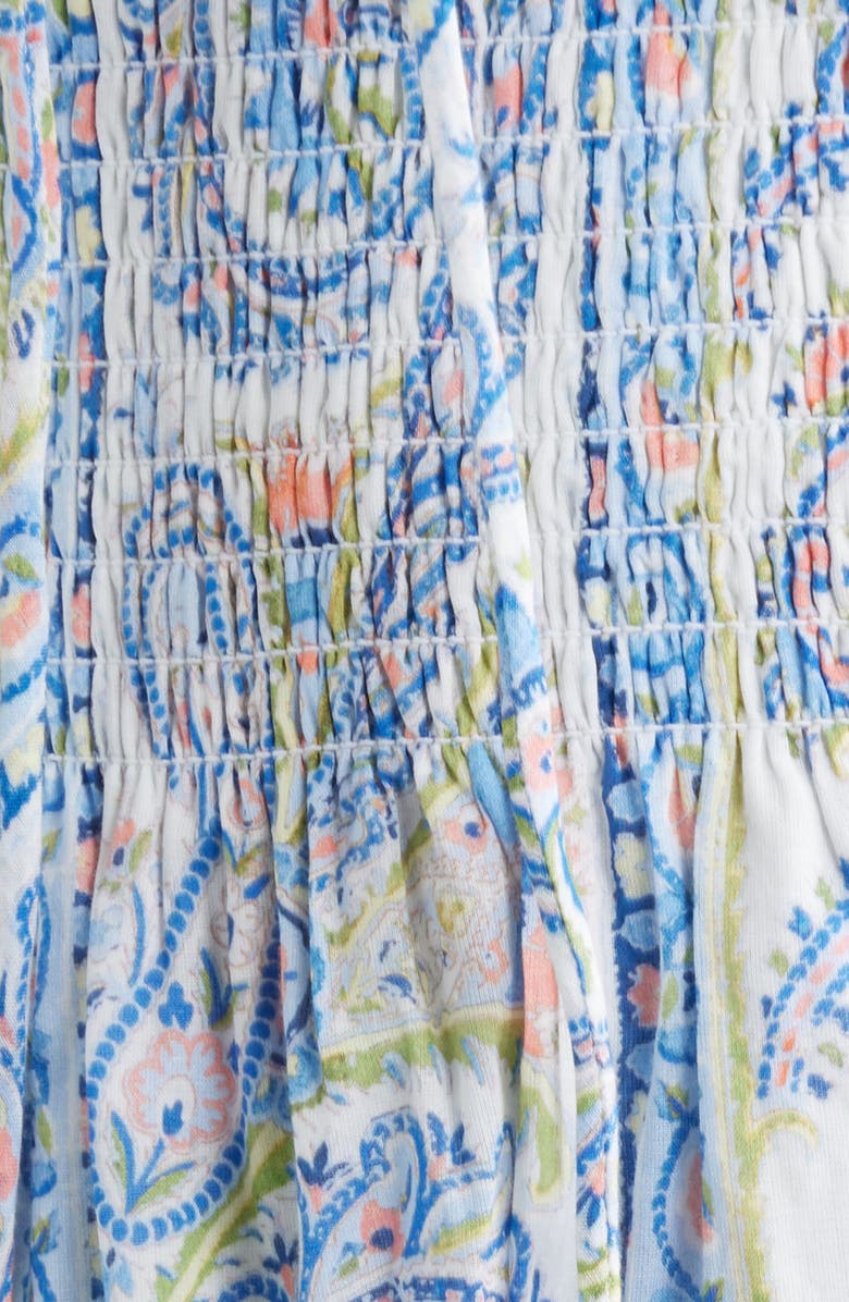 Hill House Home The Scarlett Paisley Nap Midi Dress, Alternate, color, Corsica Paisley Blue