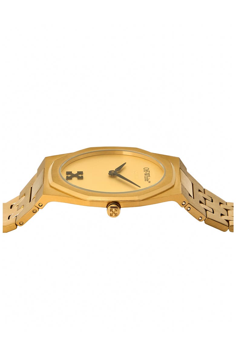 ON TIME Japanese Quartz Bracelet Watch, 39mm, Alternate, color, IP YELLOW GOLD