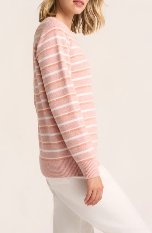 Matty M . Sophia Stripe Sweater In Pink