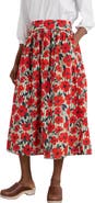 Seasalt Cornwall Mevagissey Organic Cotton Midi Skirt