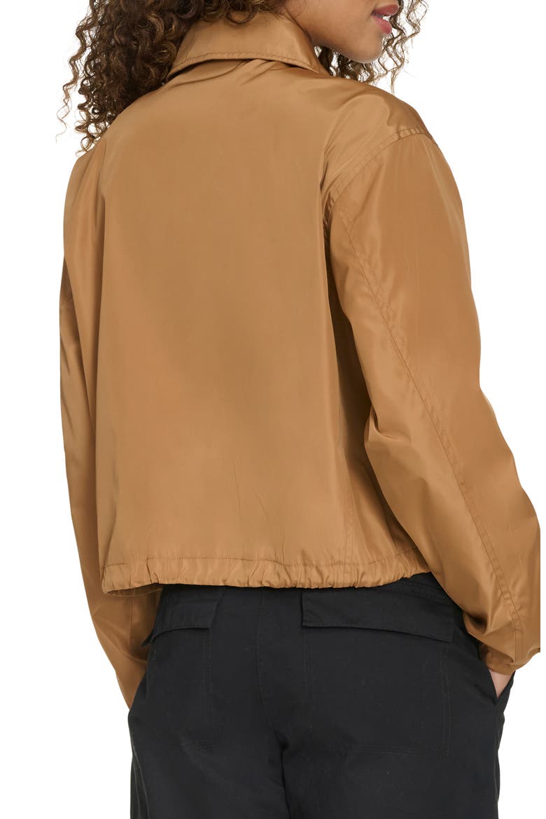 Cropped Coach's Jacket, Alternate, color, TOBACCO
