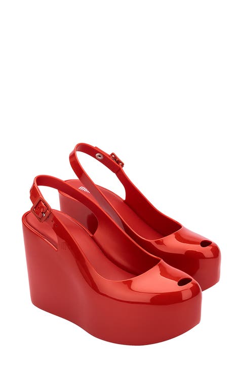 Groovy Slingback Platform Wedge Pump (Women)