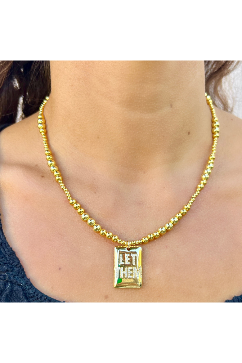 Let Them Necklace, Main, color, Gold