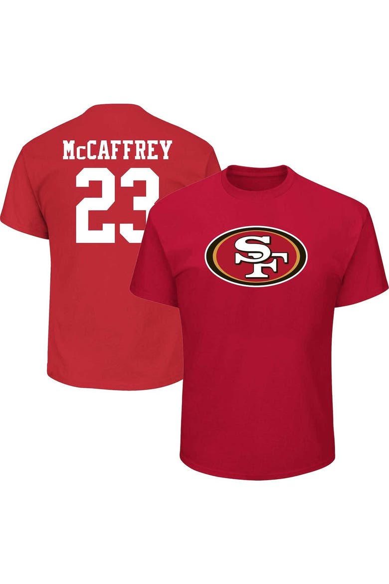 Men's Fanatics Branded Christian McCaffrey Scarlet San Francisco 49ers Big & Tall Player Name & Number T-Shirt, Alternate, color, Scarlet