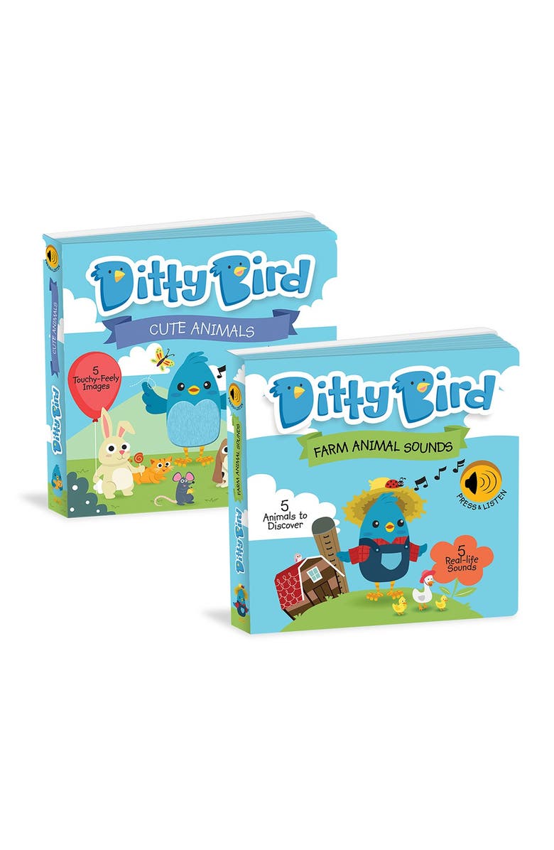 Ditty Bird Farm Animal and Cute Animal Sound Books - Set of 2, Main, color, Multicolor