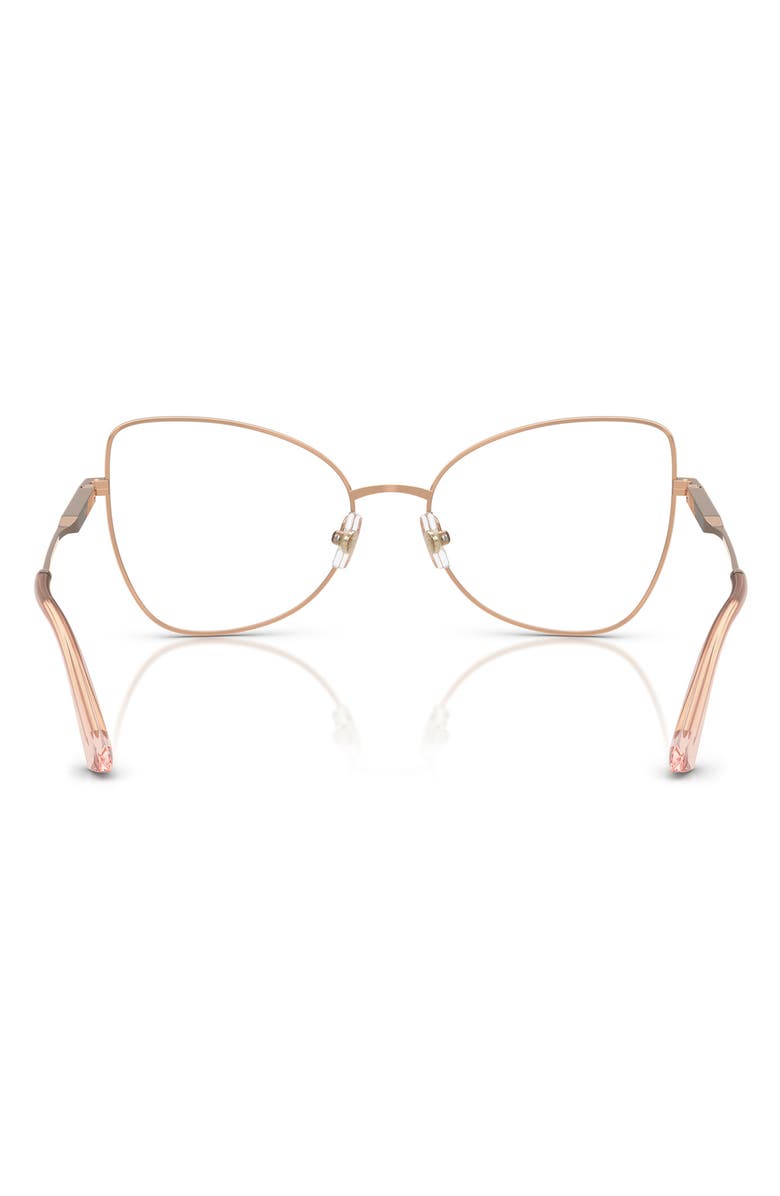 Jimmy Choo 55mm Butterfly Optical Glasses, Alternate, color, Rose Gold/ Pink / Demo Lens