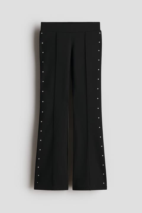 Studded flared leggings