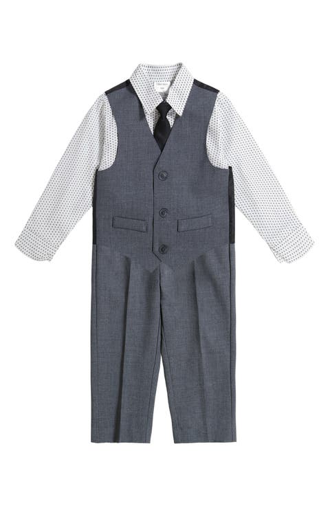 Kids' Button-Up Shirt, Tie, Vest & Pants Set (Big Kid)