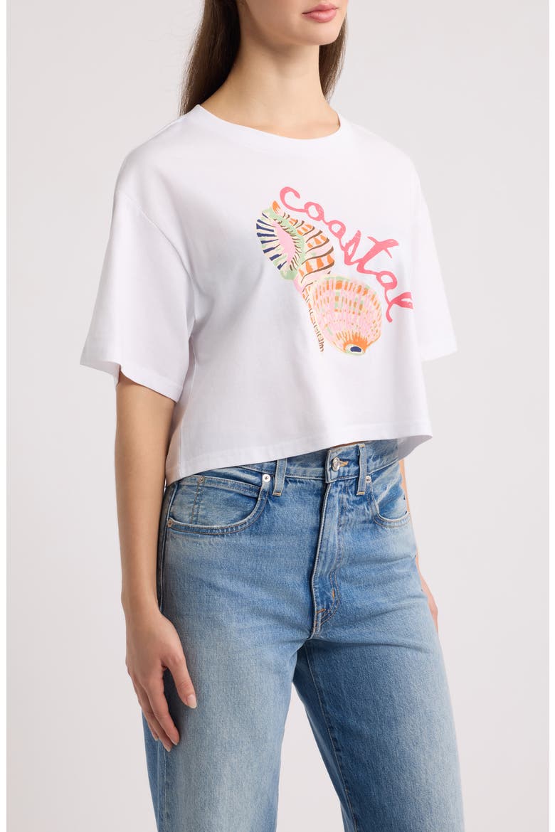 Martina Graphic Cropped T-Shirt, Alternate, color, BUTTER