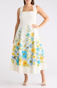 FLYING TOMATO Floral Print Midi Dress