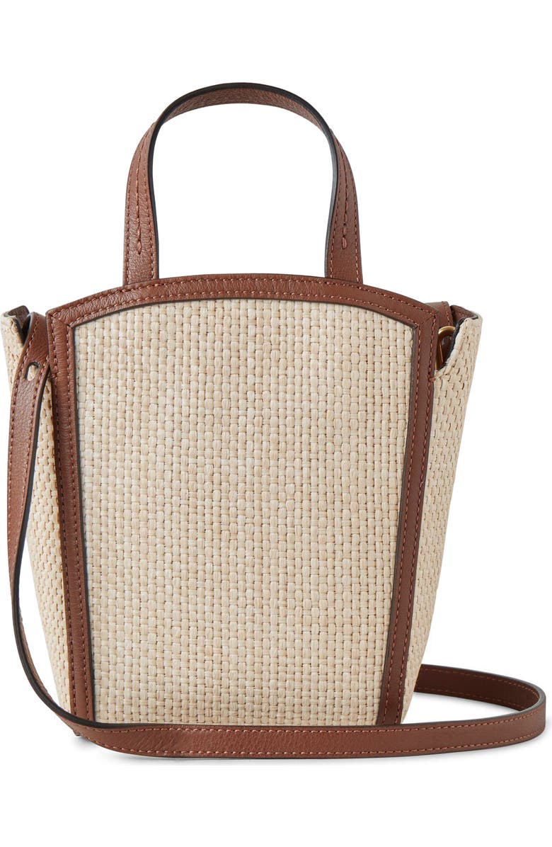 Mulberry Mini Clovelly Raffia Tote, Alternate, color,