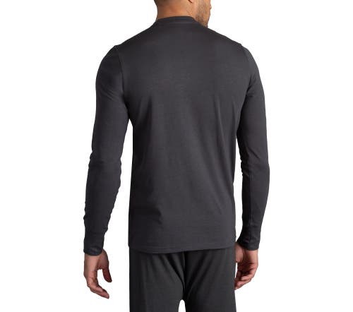 Watson's Heat Baselayer Thermal Long Sleeve Crew Undershirt In Black