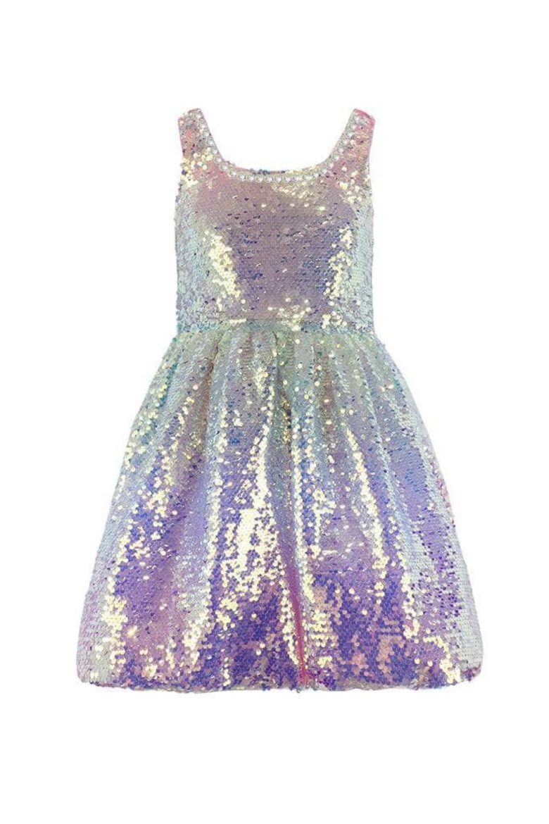 Sparkle Ombre Rainbow Dress, Main, color, Pink